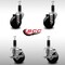 Service Caster 3.5'' SS Phenolic Wheel Swivel 1-1/8'' Expand Stem Caster Set 2 Brakes, 4PK SCC-SSEX20S3514-PHS-2-TLB-2-118 - alternate 4